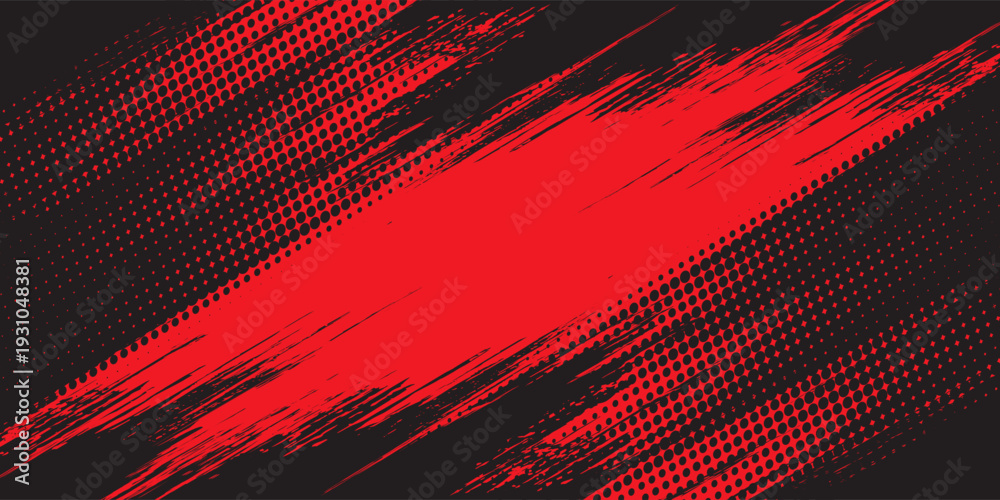 Fototapeta premium black red dragon decal brush fire volcano lava sakura Asia Japan anime style illustration sporty background banner style illustration. modern