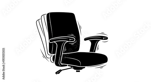 Office Chair Wobbling and Shaking - Business Stress Concept