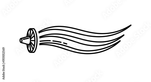 Jet Engine Turbine Fan with Exhaust Stream