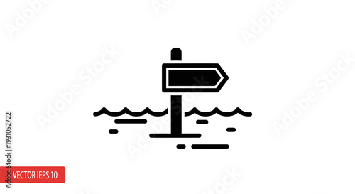 Directional Signpost in Water, Navigation, Choice, Journey, Decision, Path