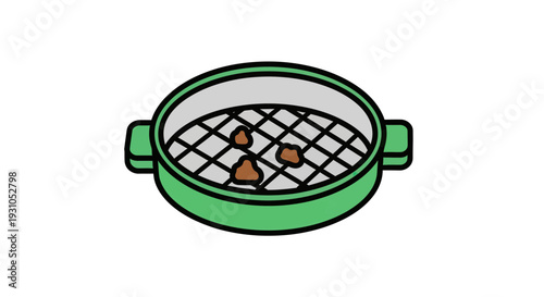 Grill with Food, Barbecue, Outdoor Cooking, Summer Meal