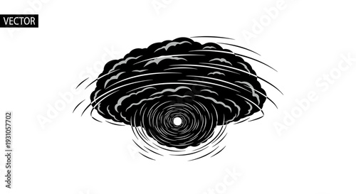 Hurricane Eye Swirl Vector Illustration