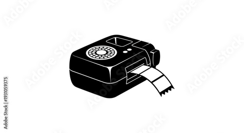 Vintage Label Maker Machine Printing Adhesive Tape - Retro Office Equipment