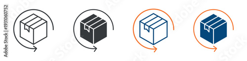 Product Return Icon Set Multiple Style Collection