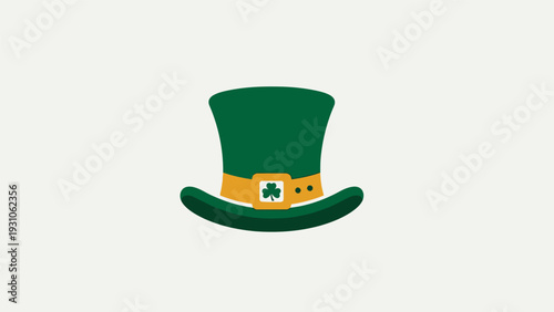 Green Top Hat with Shamrock Emblem.