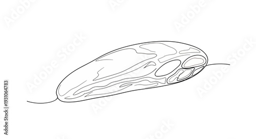 Futuristic organic pod building, abstract architectural design, smooth flowing lines, modern structure