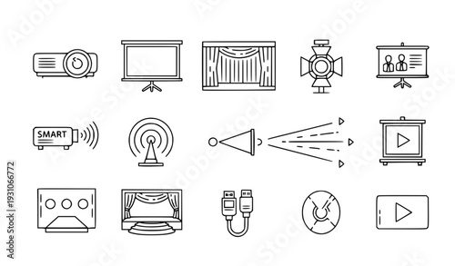 Smart home technology icons set flat design vector illustration scalable art