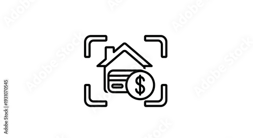 Real estate financial scan, property mortgage valuation with credit card payment system