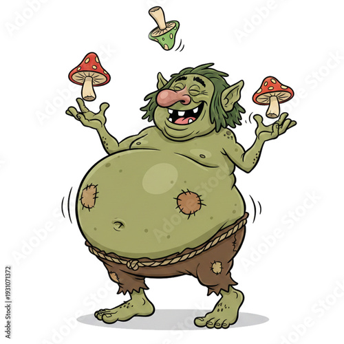 Silly troll vector illustration