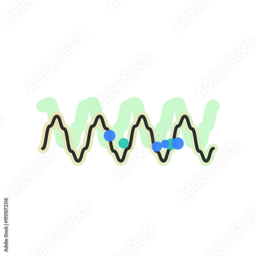 Abstract AI search vortex icon, dark gradient SVG