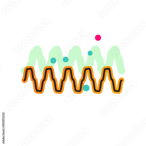 Abstract AI handoff connectors icon, dark gradient SVG