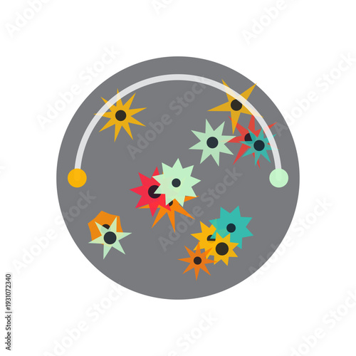 Abstract AI local compute icon, dark gradient SVG