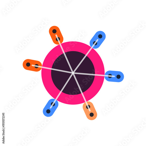 Abstract AI spiral insight icon, dark gradient SVG