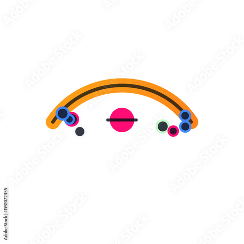 Abstract AI Multi Agent handover paths icon, dark gradient vector SVG