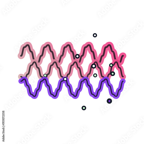 Abstract AI portal stack icon, dark gradient SVG