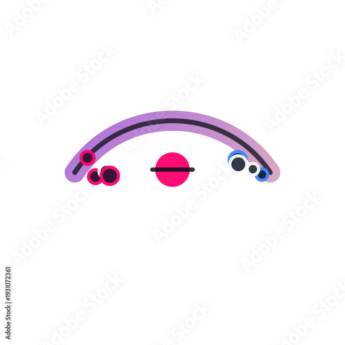 Abstract AI modal merge icon, dark gradient SVG