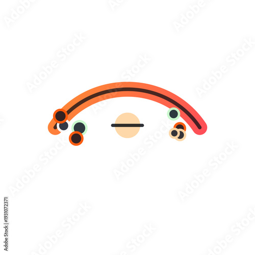 Abstract AI audit constellation icon, dark gradient SVG