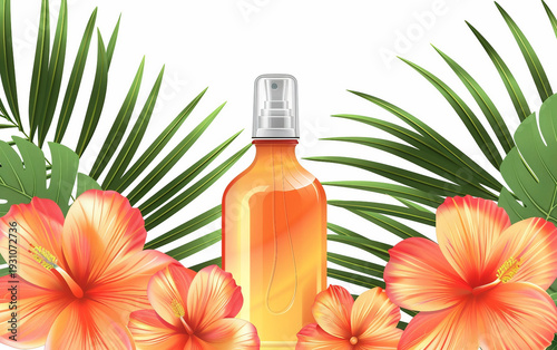Tropical Sunscreen Bottle for Skin Protection