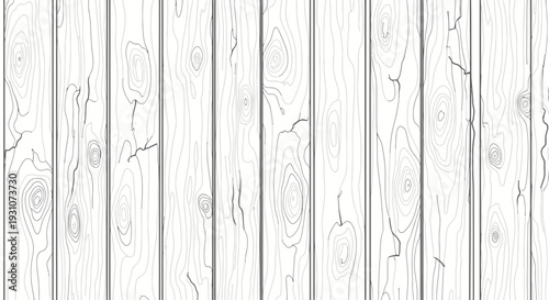 Seamless Wood Planks Outline Texture Background