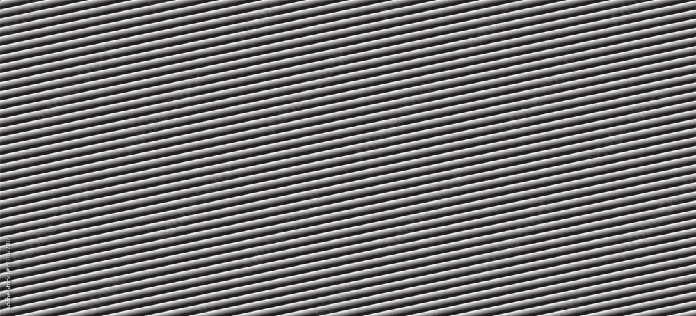 Fototapeta premium Narrow black-white vertical lines. Symmetric geometric ornament. Striped seamless pattern, abstract wallpaper. Digital paper for textile print, page fill. Vector