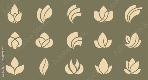 Collection of Abstract Organic Leaf and Petal Shapes.