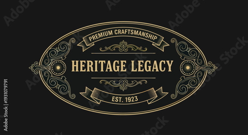 Elegant Heritage Legacy Emblem with Premium Craftsmanship and Established Date.