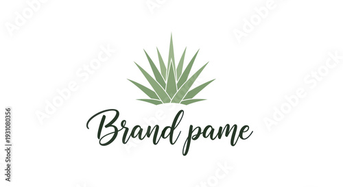 Green Agave Plant Logo with Brand Name Text.
