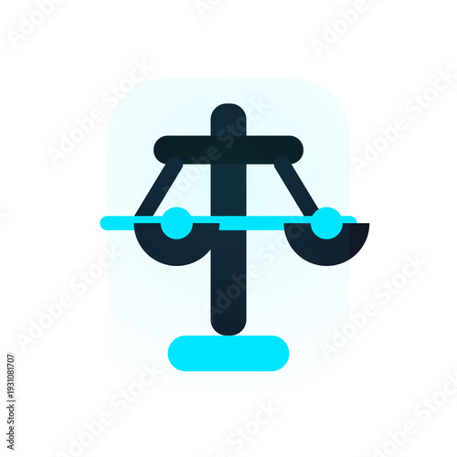 Neon Midnight Accounting balance scales with coin plates Business Icon
