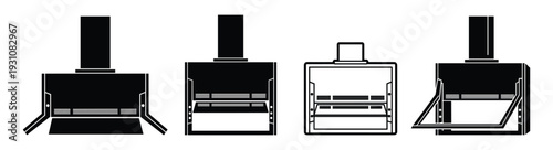 Black stamp device vector illustration. Rubber stamp with handle and imprint isolated.