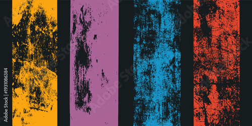 Grunge vector background. Dirty artistic design element, box, frame or background  for text. Halftone texture. Grunge rough edges. Old wall. Grainy backdrop. eps 10