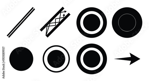 Optical fiber communication diagram with light transmission and circle process illustration vector design
