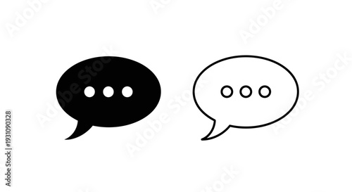 Speech bubbles for dialogue and conversation illustration Vector