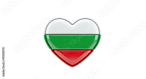 Free Download Heart-shaped Bulgarian Flag Symbol - GFXLoad