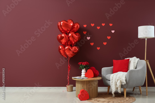 Interior of living room dec...