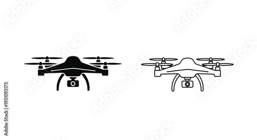 Drone design comparison between two different models Vector