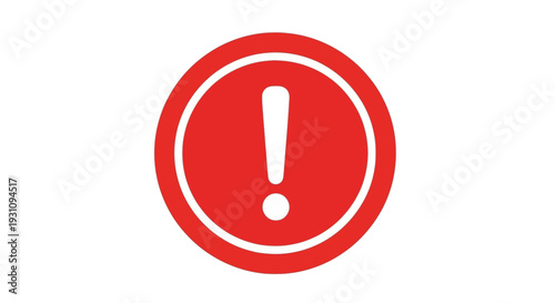 Red Exclamation Mark Symbol.