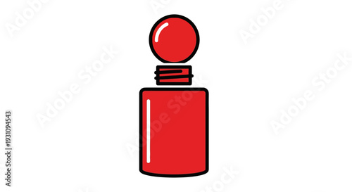 Red Perfume Bottle Illustration.