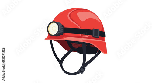 Red Mining Safety Helmet.