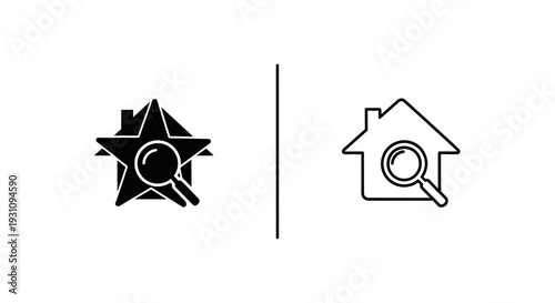 Magnifying glass icons for search and investigation purposes online Vector