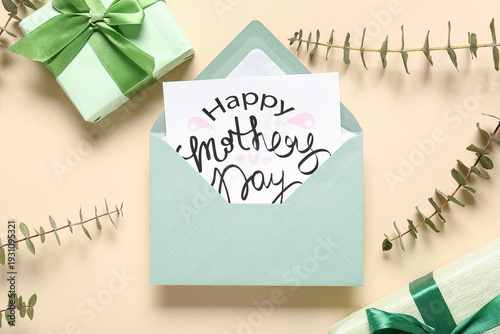 Card with text HAPPY MOTHER...