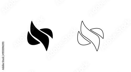 Minimalist logo design with abstract shapes and lines combination Vector