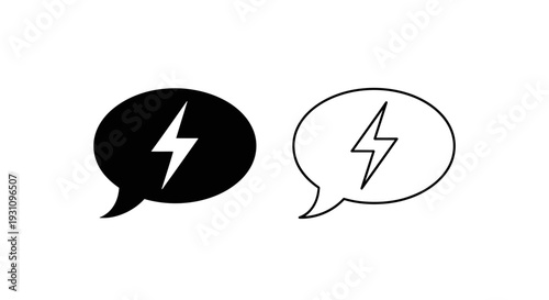 Electric conversation sparks ideas and creative energy between two people Vector