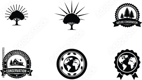 World environment day eco friendly sustainable future logo designs