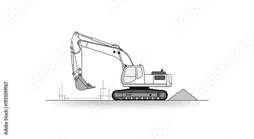 Heavy duty excavator machine equipment.