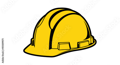 Yellow Hard Hat Safety Helmet.