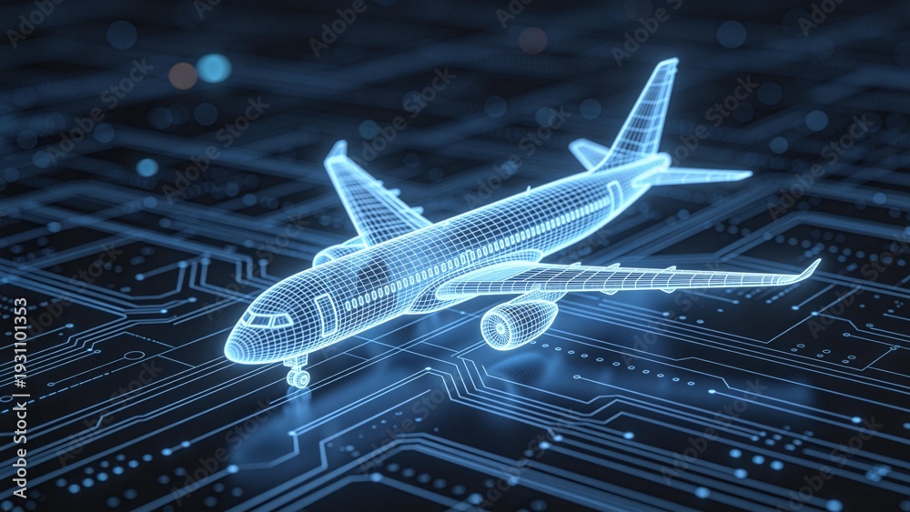 © Garrett - Digital airplane on circuit board