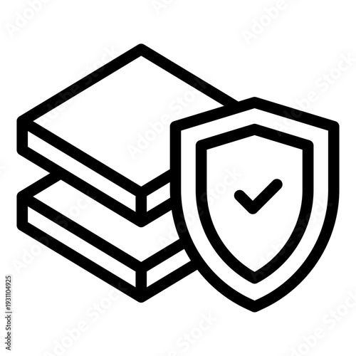 material durability outline icon. wear resistance. long term performance. Engineering