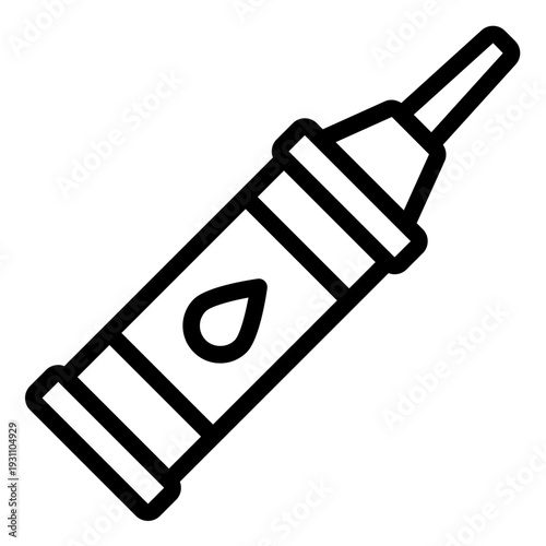 siloutline icone outline icon. flexible sealant polymer. insulation usage. industrial material