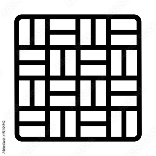 metamaterial outline icon. engineered lattice. wave control. advanced physics