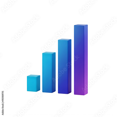 Colorful bar chart with three ascending bars isolated on transparent background Free Download Colorful bar chart with three ascending bars isolated on transparent background - GFXLoad